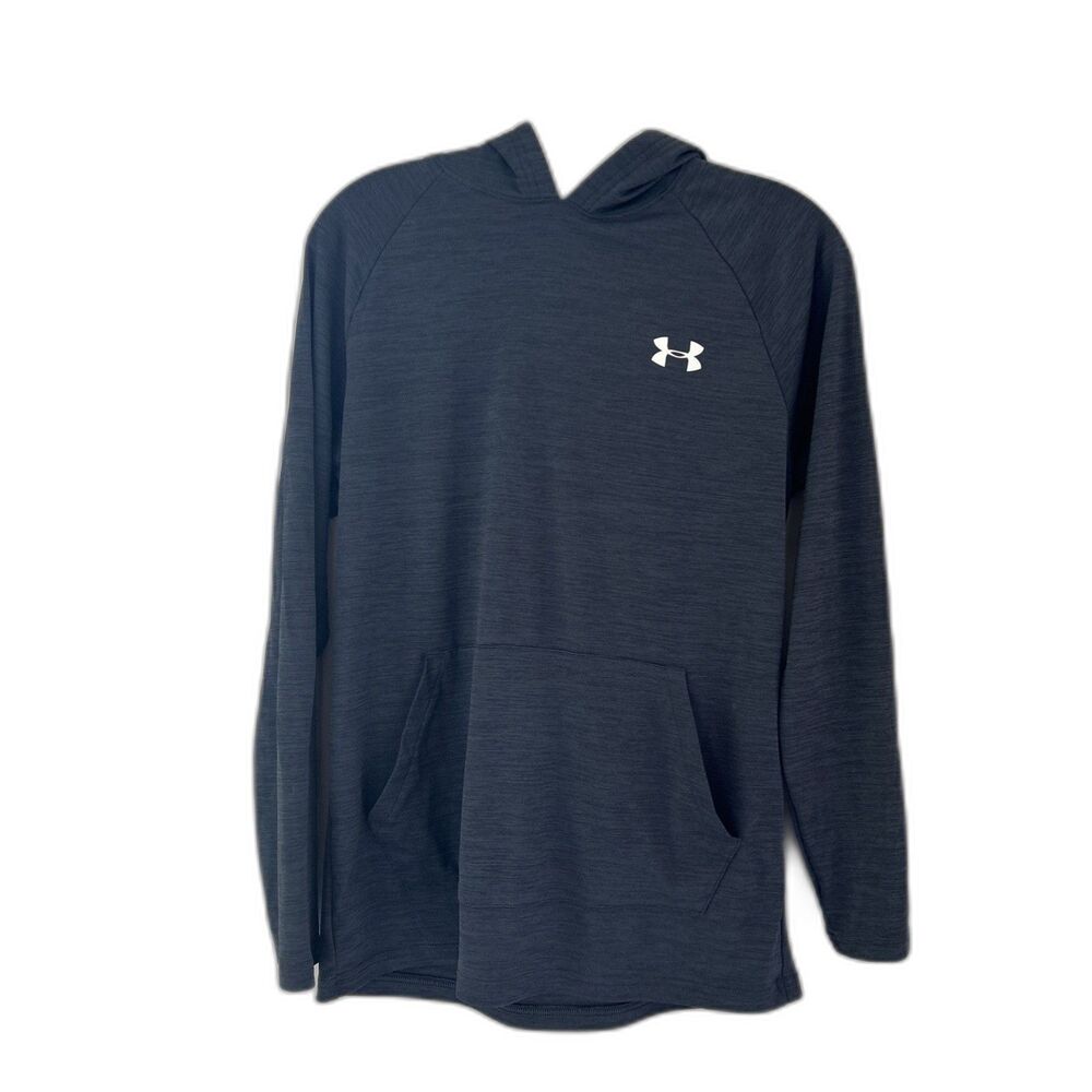 Under Armour HeatGear Loose Fit Hoodie Charcoal Gray Tech Fleece Men's Small SM